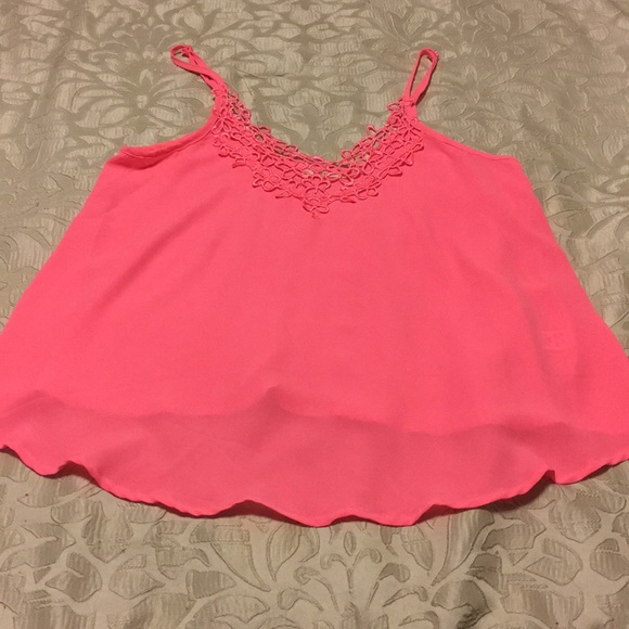 Hot pink chiffon swing cami - Picture 1 of 5